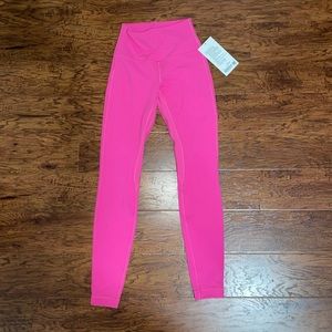 NWT sonic pink lululemon align 28in size 4